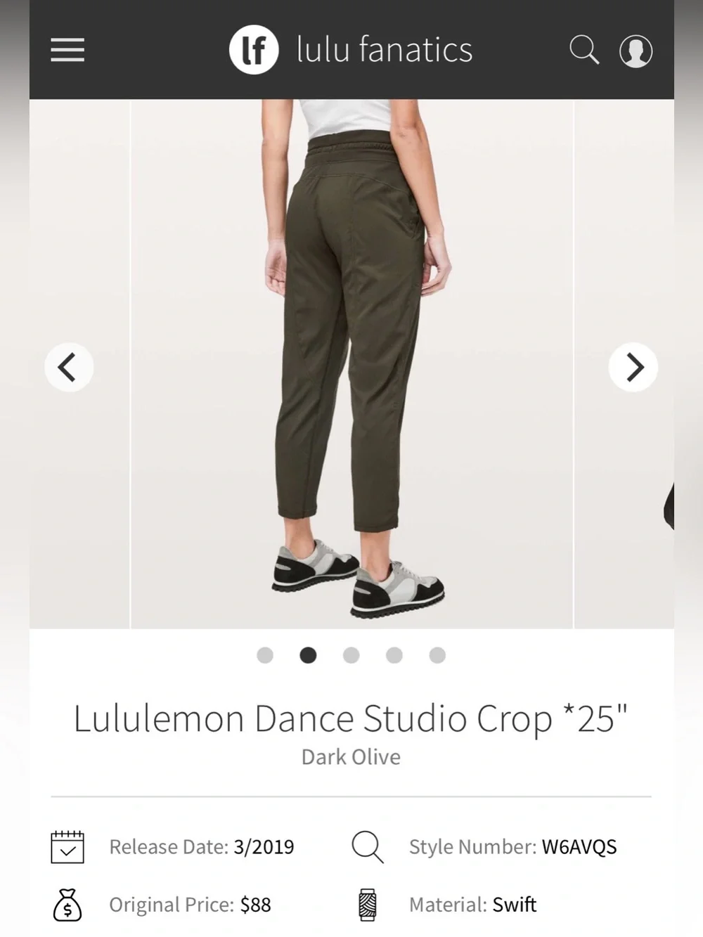 Lululemon Dance Studio Crop